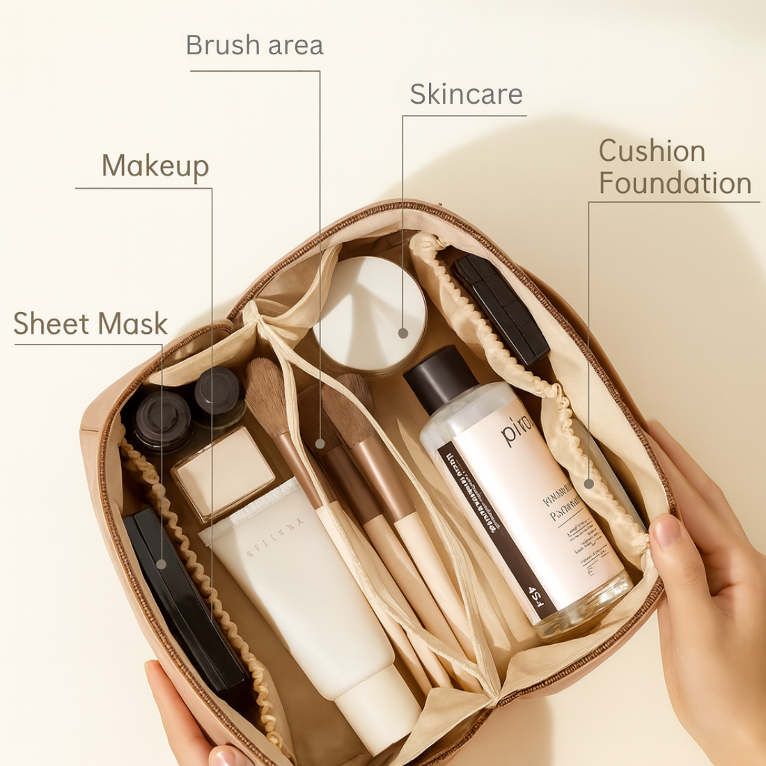Vellura Travel Makeup Bag